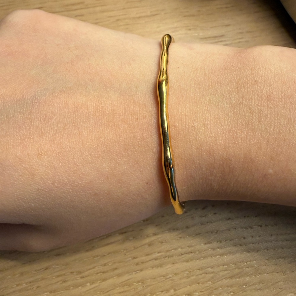 Missoma gold pleated bangle - Picture 3 of 4